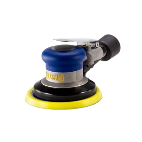 P-101720 - EkaSand - Pneumatic Sander - 6 Inch - Self Generated Vacuum - Hook Face - 3/16 Inch Orbit - Uneeda