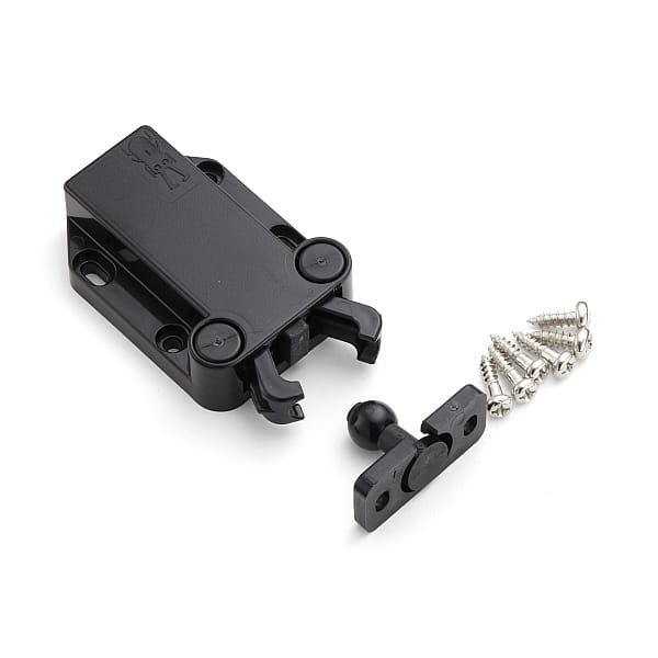 MC-37/BLK-1  Touch Latch -- Non-Magnetic - Floating Strike - Black - Sugatsune