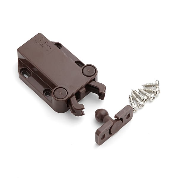 MC-37/BRN-1  Touch Latch -- Non-Magnetic - Floating Strike - Brown - Sugatsune