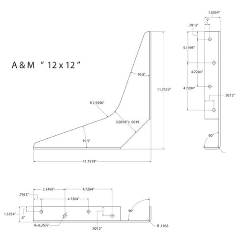 BRACKET-12X12-PRIMED - image 2