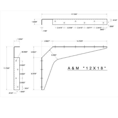BRACKET-12X18-STAINLESS STEEL - image 2