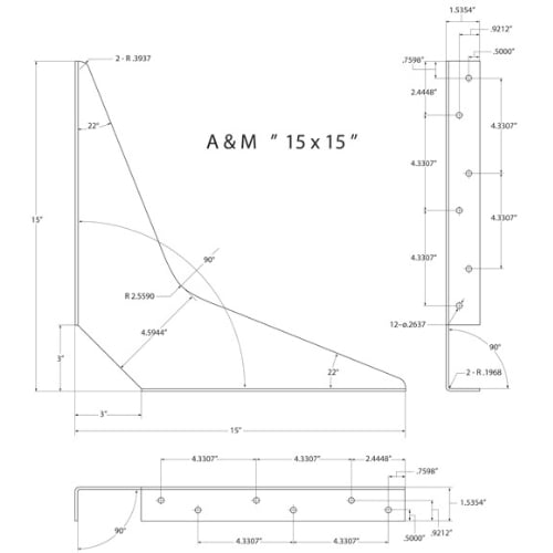 BRACKET-15X15-BLACK - image 2