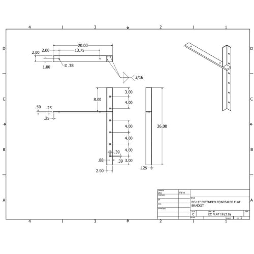 BRACKET-ECFLAT(2.0)-18-WHITE - image 2