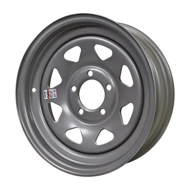 15X5 5-4.5 SILVER SPOKE WHEEL