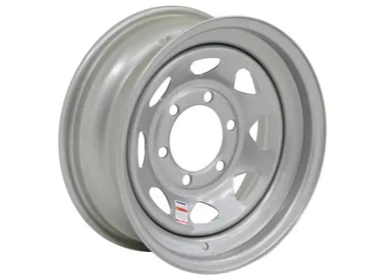 15X6 6-5.5 SILVER SPOKE WHEEL
