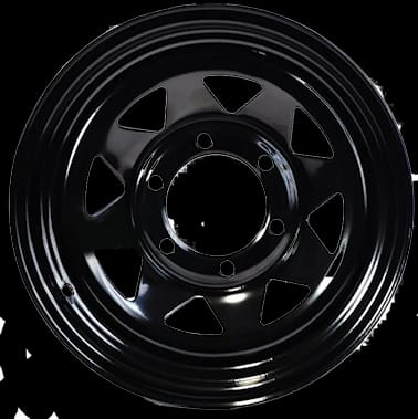 15X6 6-5.5 BLACK SPOKE WHEEL