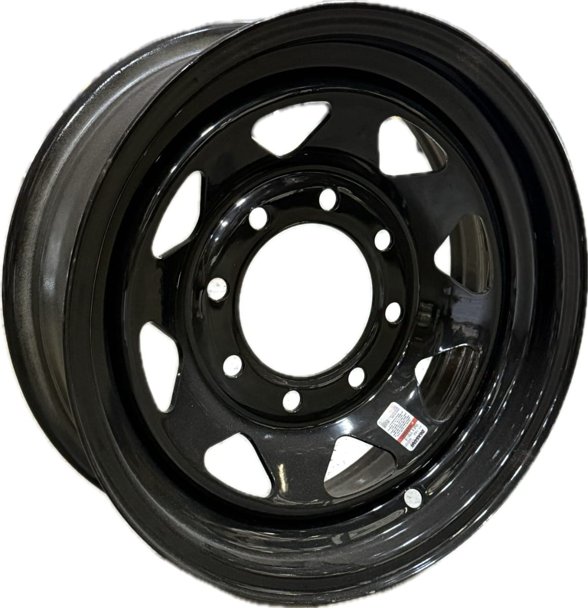 16X6 8-6.5 BLACK SPOKE WHEEL