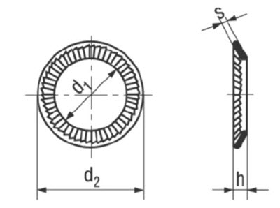 Ribbed Lock Washers